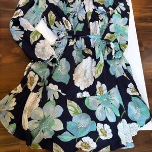 Floral Kids Dress - Blue and Green
